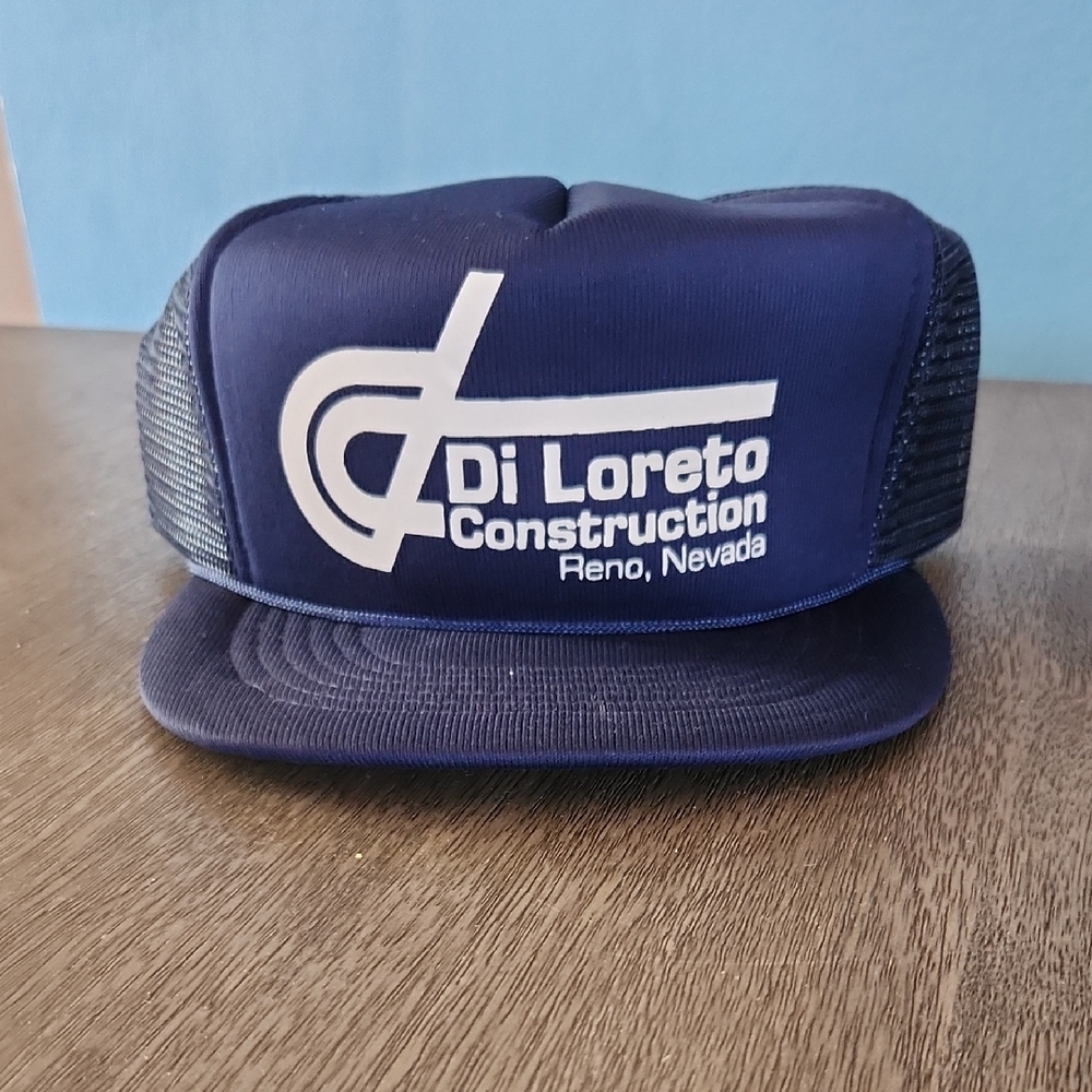 Vintage Construction Trucker Hat Reno Nevada Di Loreto